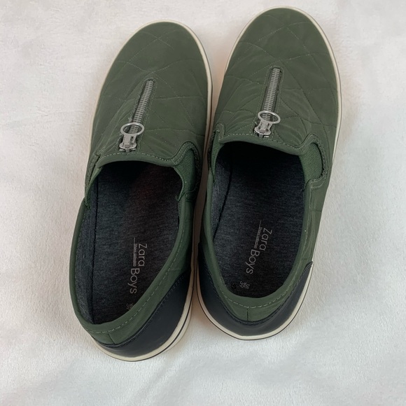Zara zip quilted slip on sneakers olive green - Picture 8 of 8